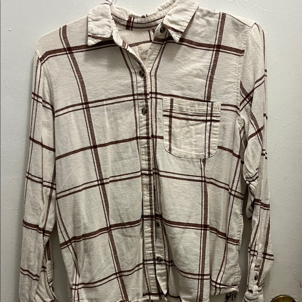 Universal Thread brown and cream flannel